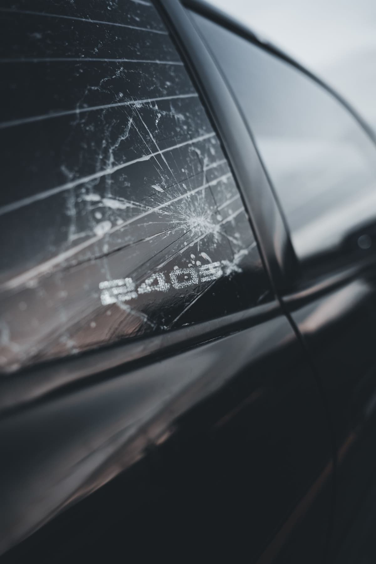 Professional auto glass tech performing auto glass repair on a real job