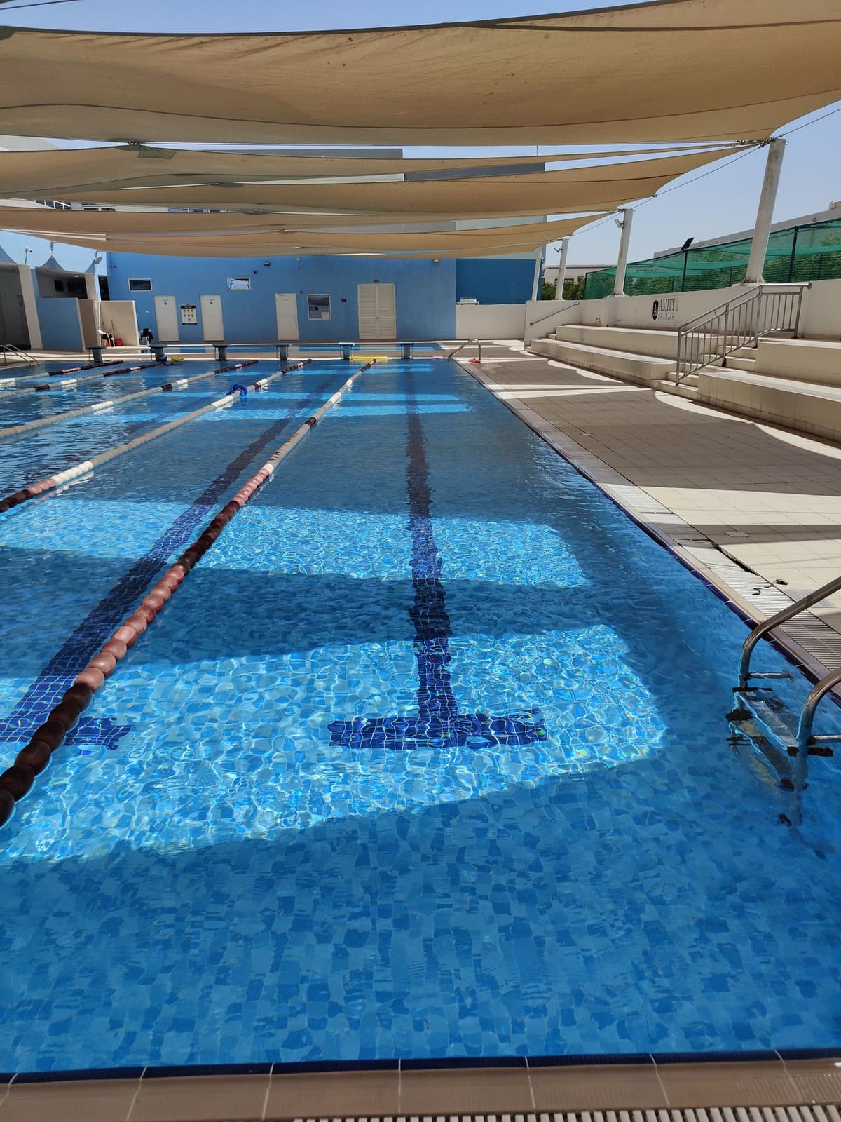 Professional pool technician performing pool maintenance on a real job
